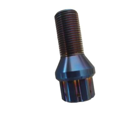 China Titanium CNC Machining Special Design Spline Wheel Lug Nuts With Titanium Material for sale