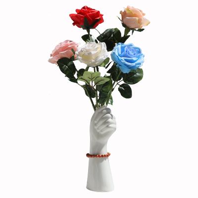 China Nordic Europe style a hand vase flowers the modern Home Office decor of the composition living room ornament ceramic floral vase creative for sale