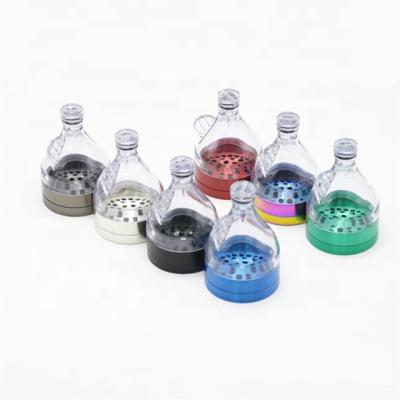 China Wholesale Zinc Alloy Weed Grinder UKETA Weed Accessories Head Grinder 63MM 3 Layers Herb Grinders for sale