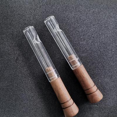 China Modern UKETA Filter Tip Smoking One Knocker Glass Chillum Portable Glass Tube For Pipe Smoking for sale