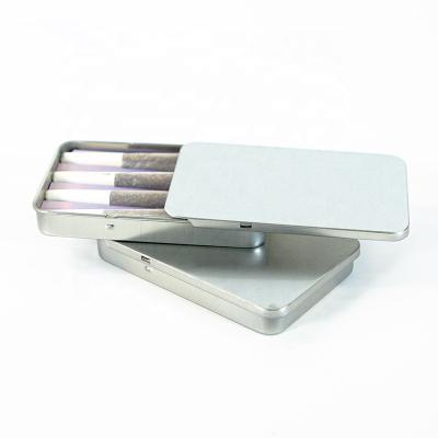 China Slide Top UKETA Customized Slide Tin Box Joint Holder Pre Rolled Case Cigarette Holder Tin Boxes Packaging Joint Case for sale