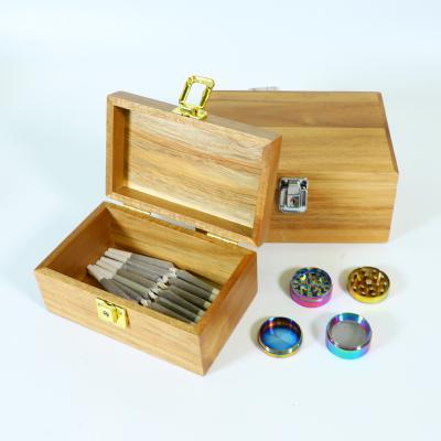 China UKETA Handmade High Quality Custom Weed Wooden Box Pre Roll Box for sale