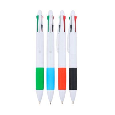 China Promotional Classic Pen 4 colors in 1 multi color promotional plastic ball pen for sale