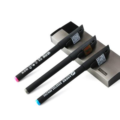 China Low Price Normal Free Samples Black Soft Gel Rubber Coated Promotional Pen for sale