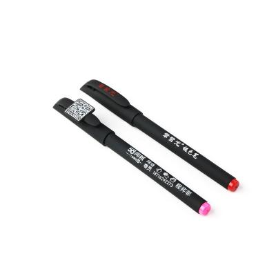 China Low Price Black Soft Rubber Gel Ink Pen Customized By Standard QR Code for sale