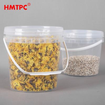 China Milk 2L 3 Liter Plastic Barrels Small Food Grade Clear Plastic Buckets Plastic Buckets With Lids for sale