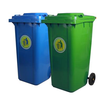 China Sustainable Street Garbage Bin Plastic Standing Bin Waste Bin for sale