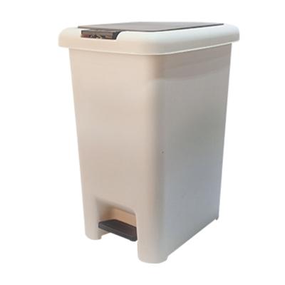 China Sustainable Lid 20 L Foot Pedal Plastic Rubbish Bin 10l Red Laundry Bin for sale