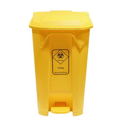 China Medical Waste Bin And Sustainable Safety 30 50 80 100L Plastic Container With Pedal In Hospital for sale