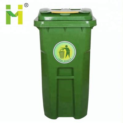 China Sustainable Waste Bin 240L Outdoor Plastic Trash Can With Lid And Wheels For Sale for sale