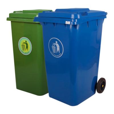 China Viable hot sale! 240L Outerdoor Plastic Recycle Bin With Wheels And Pedal for sale