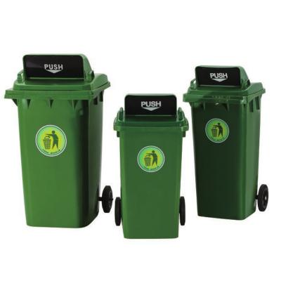 China Viable hot sale! 240L outdoor plastic trash can with wheels for sale