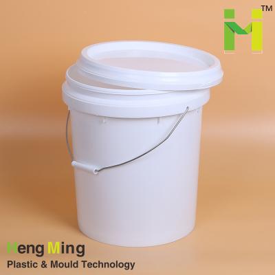 China White plastic oil paint wash bucket 5 gallon/gallon 20l sustainable duti heavi with lid HDPE bucket for sale