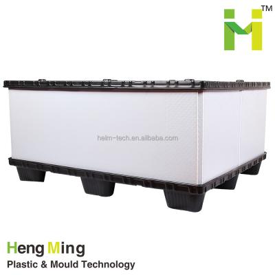 China Single Faced Plastic Logistic Container Pallet Sheaths Packaging Box for sale