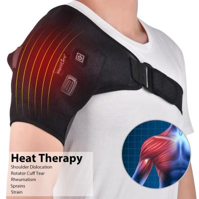 China Adjustable Electric Heating Pad Therapy Shoulder Brace Shoulder Warmer Wrap Belt Support Electric Heating Pad for sale