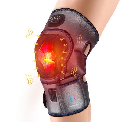 China Rechargeable Knee Massager Knee Pad Vibration Therapy Arthritis Meniscus Pain Chain Single Electric Heating Knee Heating Massager with Mobile Power for sale