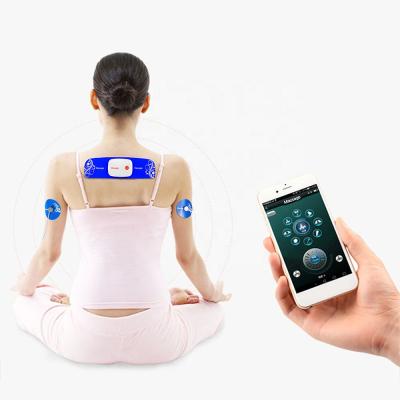 China Within 10 Meters (unhindered) APP Control 8 Modes Tooth Pain Relief Back Neck Foot Leg TEN USB Rechargeable Electric Therapy Massager Blue for sale