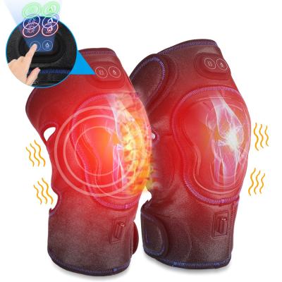 China Private Label Knee Massager Heater Vibrating Electric Heating Pad Therapy Arthritis Meniscus Pain Chain Heater Knee Massager Pads for sale