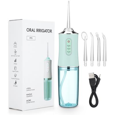 China Outdoor Portable Dental Oral Teeth Spray 220ML Dental Irrigator Waterproof Tooth Cleaner Water Flosser for sale