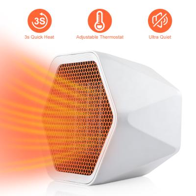 China Quiet Portable Fan Heater Mini Fan Electric Heater Electric Fan Heaters Dropshipping Wall Charger Desktop 12V DC Circulation Small for sale