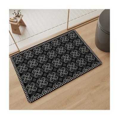 China Washable Hot Selling Printed Bath Bathroom Floor Rug For Decor for sale