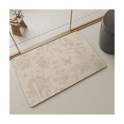 China Washable Soft Quick Dry Diatomaceous Earth Diatom Bath Design Bathroom Mat for sale