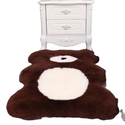 China Warm Custom coffee table carpet home sofa bedroom floor mat sheepskin rugs for sale