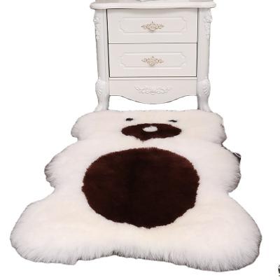 China Warm Wool Carpet Shaggy Large Fluffy Luxury Animal Real Sheep Skin Mat Bedroom Floor Sheepskin Fur Rug For Living Room for sale