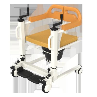 China Commode Medical Hydraulic Wheelchair Medical Healthcare Motion Transfer Patient Lifting Chair For Elderly for sale