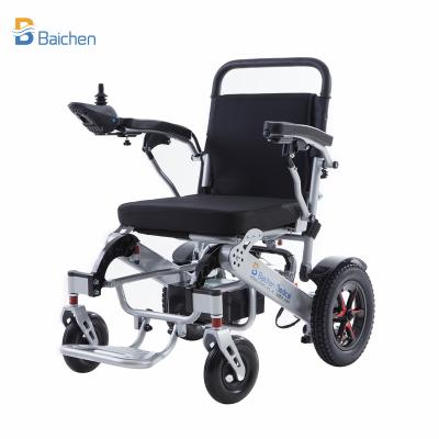 China Hot Operation Amazon Sales Aluminum Alloy Motor Light Weight Foldable Durable In Use Electric Wheelchair for sale