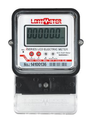 China Glasdeckel-KWH-Meter 1 Phase, phenoplastisches niedriges sicheres einphasig-Energie-Meter zu verkaufen