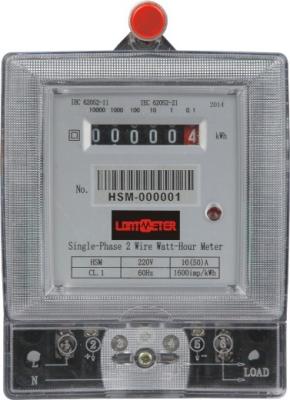 China 5+1 Elektronische de Energiemeter van de register Enige Fase, Woon Elektrische Meter 10-50A Te koop