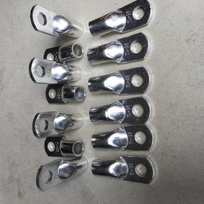 China Silver Round Copper Wire Lugs , Electrical Conductivity Copper Battery Lugs for sale