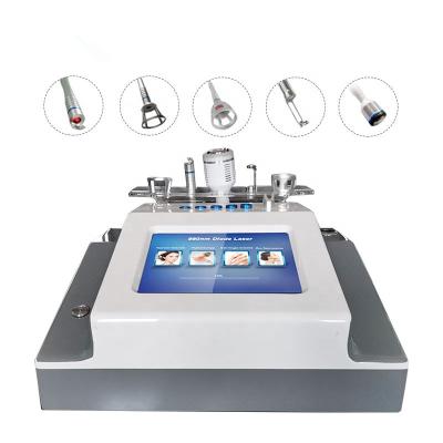 China Blood Vessel Removal 5 In 1 Diode Laser Spider Vein Removal 980nm Physiotherapy Machine 980nm Vascular Laser for sale