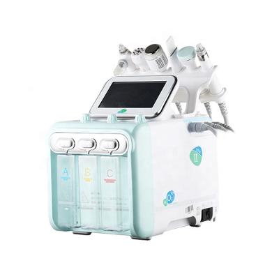 China 2020 New Design Skin Rejuvenation 6 in 1 H2 Hydraulic O2 Facial Machine Dermabrasion Diamond Hydro Microdermabrasion Oxygen Peel RF for sale