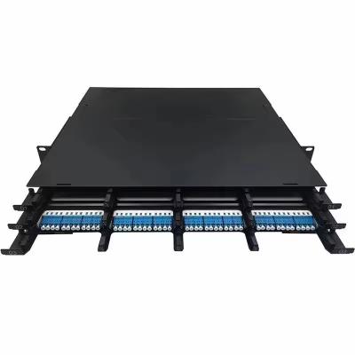 China 1U 144Core Einfache Glasfaserverteilbox Patch Panel MPO Patch Panel zu verkaufen