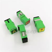 China Auto Shutter SC/APC Green Shell Simplex Adapter SM SC Fiber Optic Adapters for sale