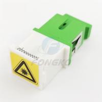 China SM SC/APC White Auto Shutterwith metal shrapnel Green Fiber Optic Adapter for sale