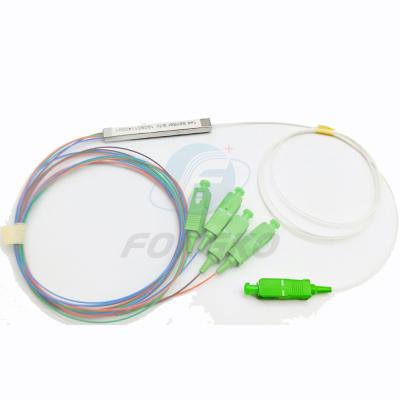 China Sc al divisor óptico del Plc de APC Ftth Mini Fiber Cable Splitter 1x4 en venta