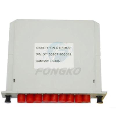 China 1x8 Rack Mount Passive Gpon Fiber Optic Splitter Box FC PLC for sale