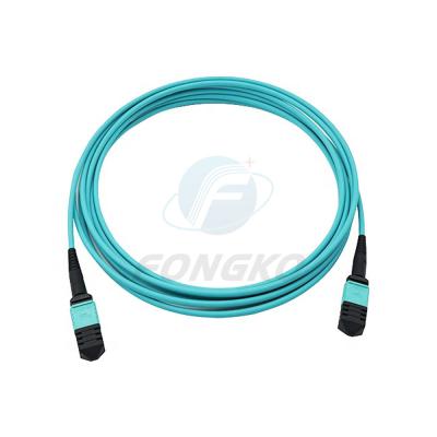 China Berufs- Hersteller Faser Kerne 1 Meters 12 Optik- weibliches MPO Faser Patchcord OM3-300 Optik-patchcord zu verkaufen