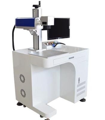 China Metal Plastics Laser Marking 20W 30W 50W 100W Desktop Fiber Optic Laser Marking Machine Price for sale