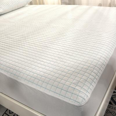 China Waterproof Factory Wholesale Fiber Cooling Cloth With Waterproof TPU Mattress Protector Waterproof Mattress Cover for sale