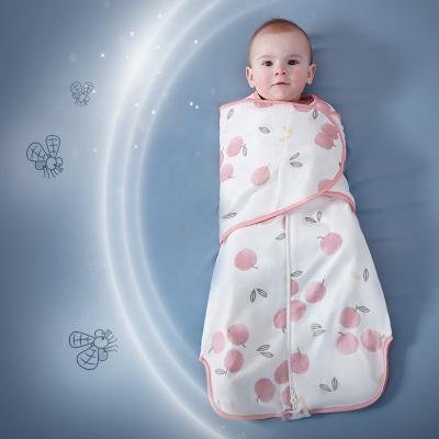 China Breathable Newborn Sleep Bag Cotton Apple UFO Print Sleeping Bag Baby Cocoon Wrap Sleeping Bag Organic Muslin for sale