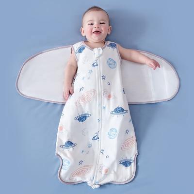 China Musin Breathable Hooded Infant Wrap Animal Embroidery Sling Newborn Baby Sleeping Bags Wraps Baby Covering Wwaddle for sale