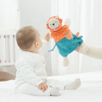 China Anime Series Anti-Static Finger Puppet 29 32 Inch Tall Toy Baby Soft Cute Rubber Dinosaur Hand Puppet For Kids for sale