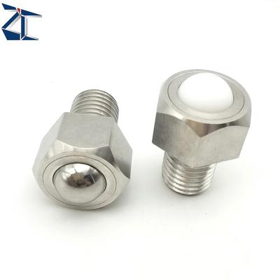 China Hex Head Stud Type Stainless Steel Transfer Ball Module Ball Transfer Machines RTS ZBCHL/ZBCHLJ Hex Head Unit for sale