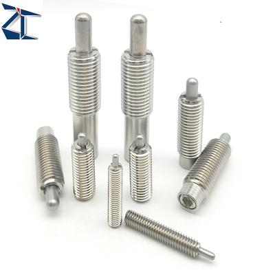 China ZPJHW M3~M16 Machinery RTS Stainless Steel Ball Nose Spring Loaded Retractable Plunger for sale