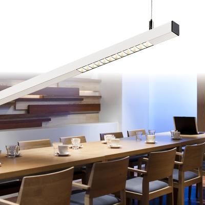 China Commerical Modern Desk Pendant Light For Office Hotel 20w 30W Suspended Aluminum Housing Led Linear Pendant Light for sale