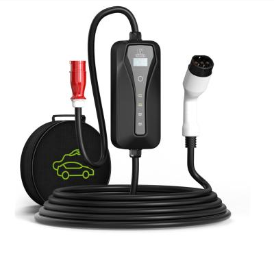 China Adjustable Portable Ev Charger Type - 2 Type 3Phase 16A 11KW Type2 Portable EV Chargers Level Outdoor IP66 7KW Mobile 32A 3.5kw AFB2-M2-11 for sale